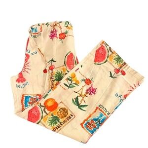 Sweethearts Los Angeles Womens XL Tropical Fruit Lobster Vacation Pajama Pants